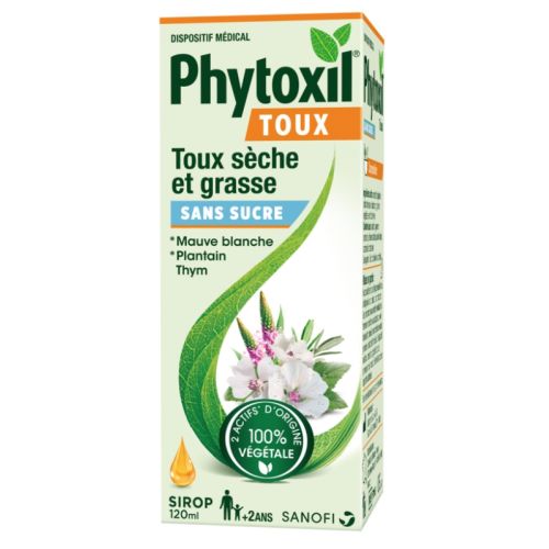 PHYTOXIL TOUX SANS SUCRE sirop adulte enfant +2ans 120 ml PHYTOXIL TOUX SANS SUCRE sirop adulte enfant +2ans 120 ml