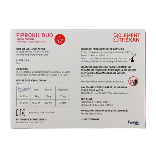 Fiprokil Duo Chat 4 Pipettes