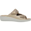 ANTONIA ELASTIC Printed Suede + Synth Light Taupe