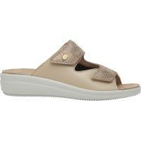 ANTONIA ELASTIC Printed Suede + Synth Light Taupe