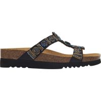 NEW BOGOTA' WEDGE Satin + Beads Black/Multi