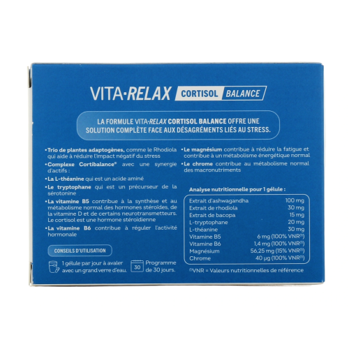 Vita Relax Cortisol Balance 30 gélules