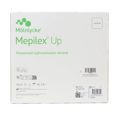 Mepilex UP pansement hydrocellulaire 10 pansements 14 cm x 15 cm