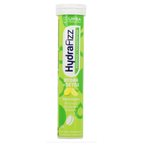 HydraFizz Hydra+Détox citron 16 comprimés effervescents HydraFizz Hydra+Détox citron 16 comprimés effervescents