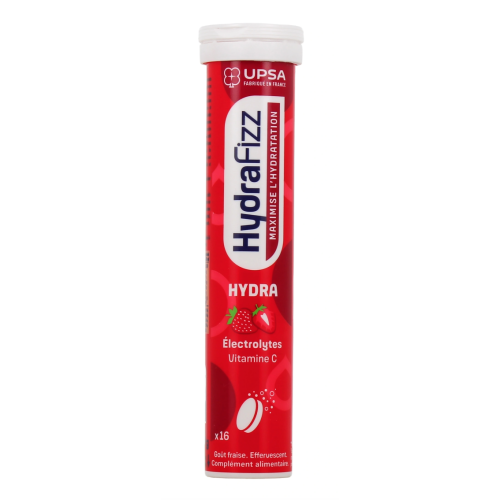 HydraFizz Hydra fraise 16 comprimés effervescents HydraFizz Hydra fraise 16 comprimés effervescents