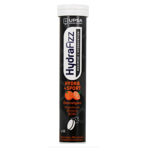 HydraFizz Hydra+Sport orange 16 comprimés effervescents HydraFizz Hydra+Sport orange 16 comprimés effervescents
