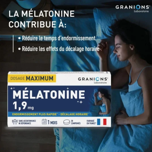 Mélatonine 1,9 mg 30 comprimés