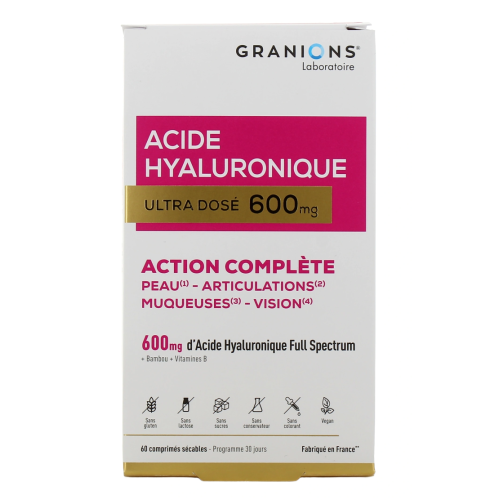 Acide Hyaluronique 600 mg 60 comprimés