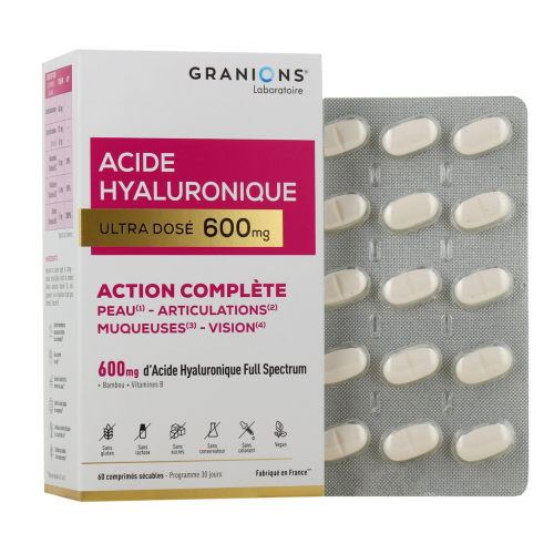 Acide Hyaluronique 600 mg 60 comprimés