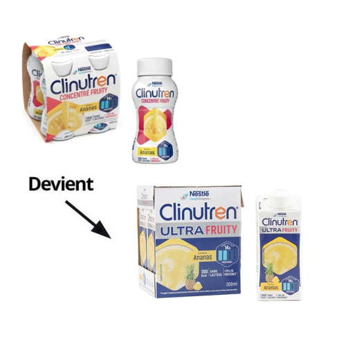 Clinutren Ultra fruity saveur Ananas 4 x 200 ml
