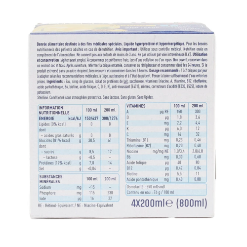Clinutren Ultra fruity saveur Ananas 4 x 200 ml