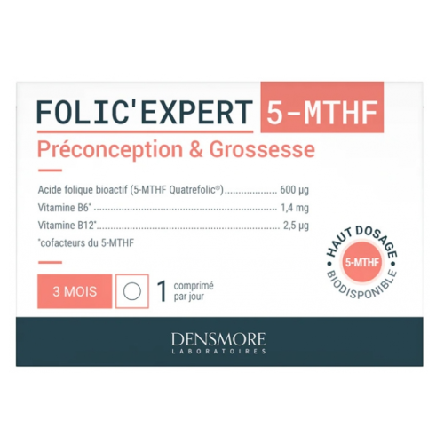 Folic'Expert 5-MTHF Préconception & Grossesse 90 Comprimés Folic'Expert 5-MTHF Préconception & Grossesse 90 Comprimés