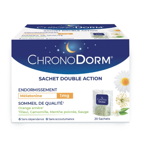 ChronoDorm Mélatonine 1 mg 20 Sachets