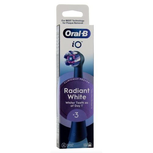iO Brossettes de Rechange Radiant White 3 brossettes Noir