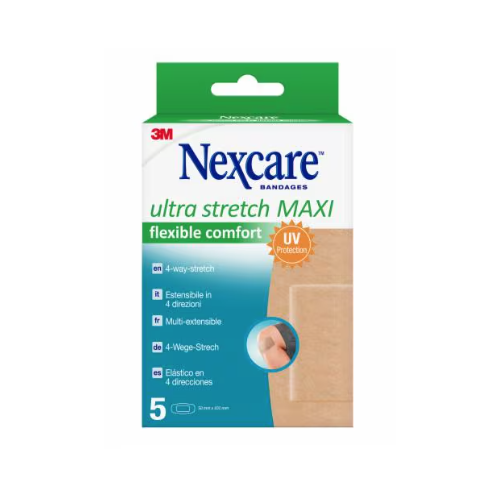 Ultra Stretch MAXI Flexible Comfort 50 x 101 mm 5 pansements Ultra Stretch MAXI Flexible Comfort 50 x 101 mm 5 pansements