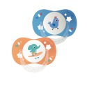 Duo de sucettes physiologiques Éléphant et Coq 0-6 mois
