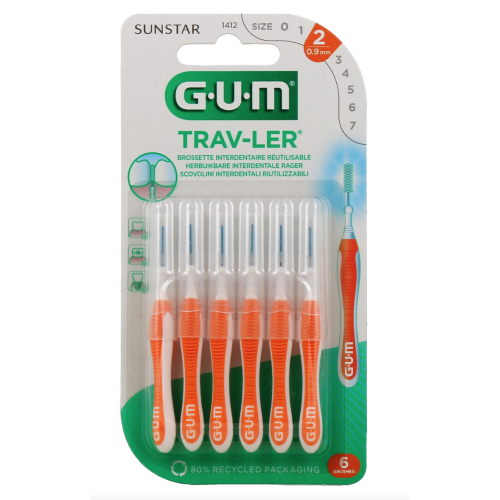 Trav-ler Brossettes interdentaires 0.9 mm Orange 6 Brossettes