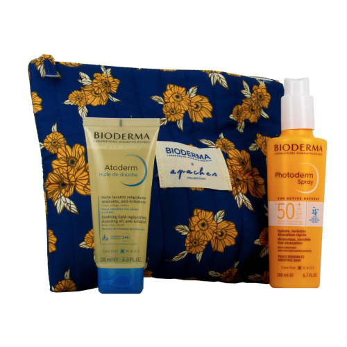 Photoderm Spray SPF50+ 200 ml + Atoderm Huile de Douche 100 ml + 1 trousse offerte
