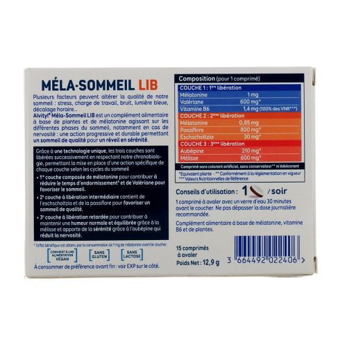 Méla-Sommeil LIB 15 Comprimés Méla-Sommeil LIB 15 Comprimés