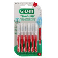 GUM TRAV-LER - 4 BROSSETTES INTERDENTAIRES 1314 0,8MM