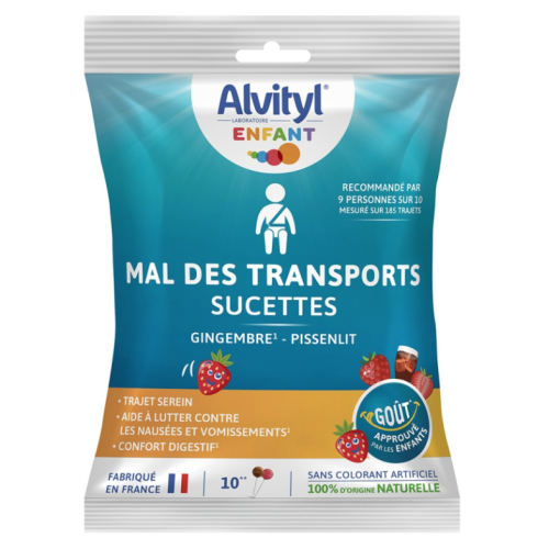 Mal des Transports 10 Sucettes