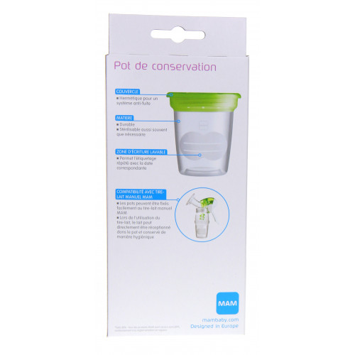 Pot de conservation pour lait maternel lot de 10 - Miroshop