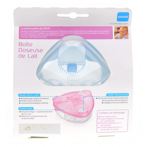 MAM Boite Doseuse Lait en Poudre 1 Kit - Pratique et Sans BPA