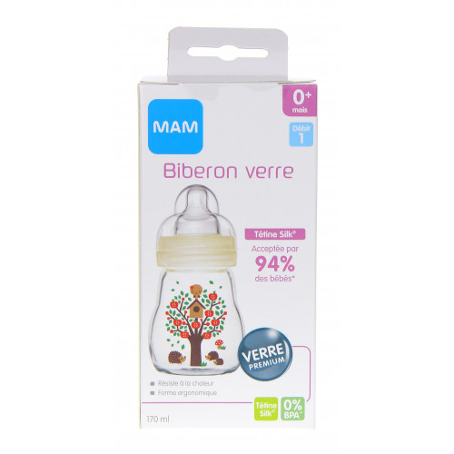 Biberon en verre 170ml, MAM