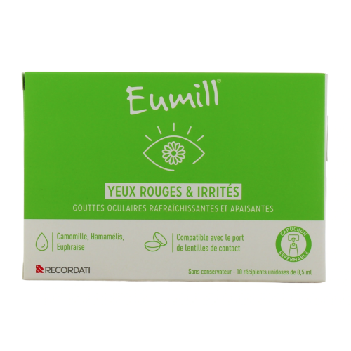 Eumill Yeux Rouges & Irrités Unidoses 10 x 0,5 ml