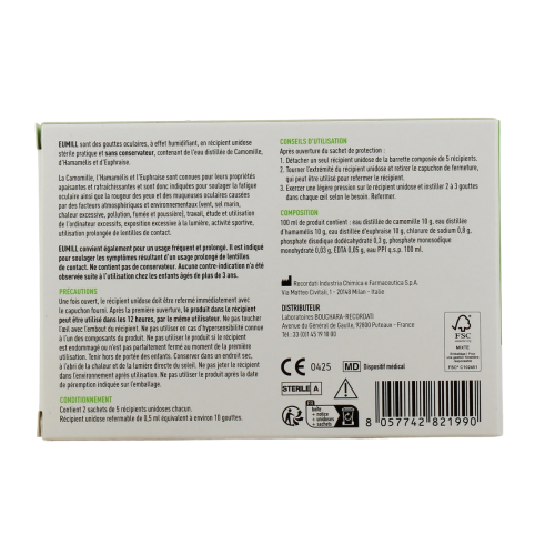 Eumill Yeux Rouges & Irrités Unidoses 10 x 0,5 ml