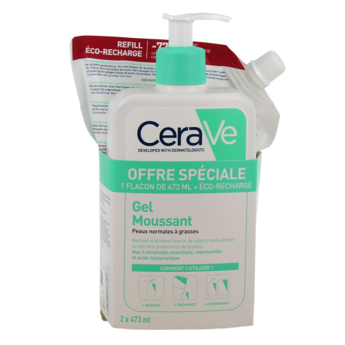 Gel Moussant 473 ml + recharge 473 ml
