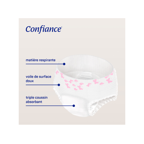 Lady Sous-Vêtements Absorbants 6 Gouttes - 7 Protections Nuit - L