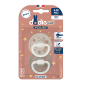 GAIA SPECIAL NUIT Sucettes Forme Ronde 6 à 36 Mois Couleur Beige 2 Sucettes