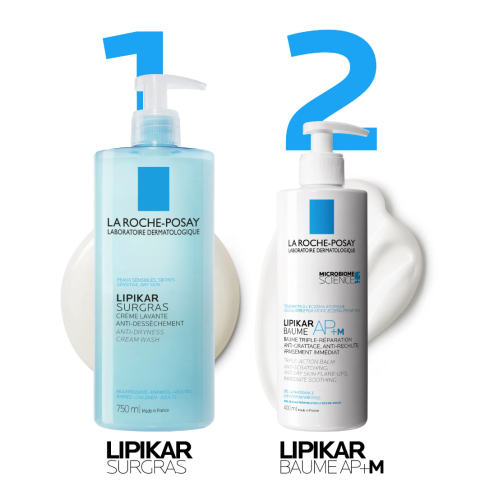 Lipikar Surgras Crème Lavante Anti-Dessèchement Eco Recharge 400 ml