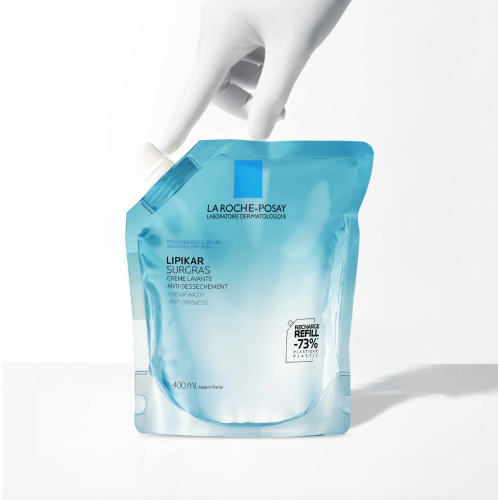 Lipikar Surgras Crème Lavante Anti-Dessèchement Eco Recharge 400 ml