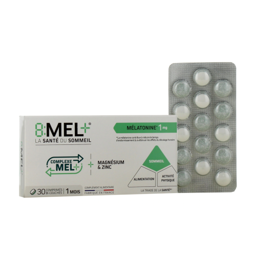 8Mel+ Mélatonine 1 mg 30 comprimés