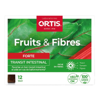 Fruits & Fibres Forte Transit Intestinal 12 Cubes à Mâcher