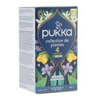 Tisanes & thé vert biologiques collection de plantes 20 sachets