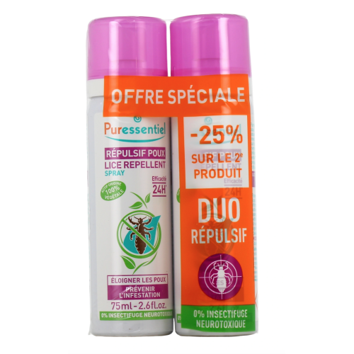Répulsif Poux 2 x 75 ml