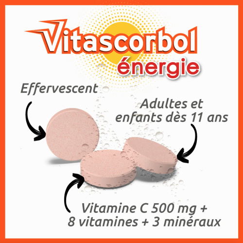 Énergie Goût Orange Pressée 30 Comprimés Effervescents