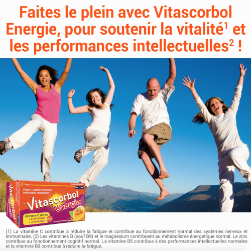 Énergie Goût Orange Pressée 30 Comprimés Effervescents