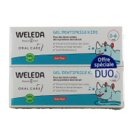 Gel Dentifrice pour Enfant 0-6 ans Avec Fluor 2 x 50 ml