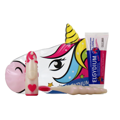 Protection Caries Kids Grenadine 50 ml + brosse à dents Licorne + Trousse Licorne
