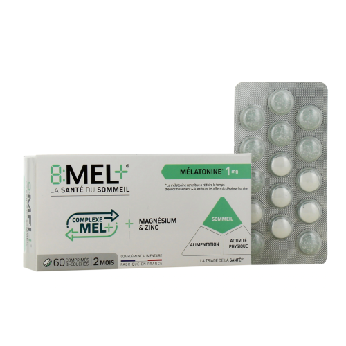 8Mel+ Mélatonine 1 mg 60 comprimés