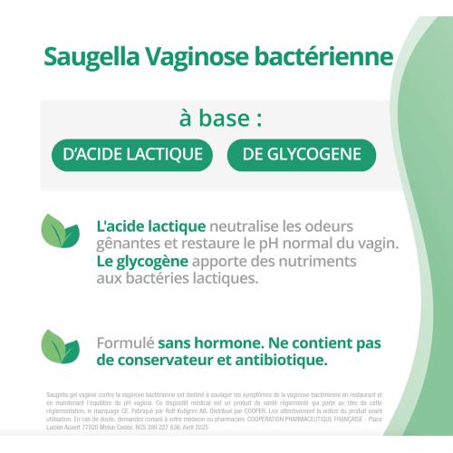 Gel Vaginal Vaginose Bactérienne Triple Effet 7 Tubes
