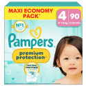 PREMIUM PROTECTION Couches Bébé Taille 4 De 9 à 14 kg Maxi Pack 90 Unités