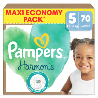 HARMONIE Couches Bébé Taille 5 - De 11 à 16 kg Maxi Pack, 70 Couches