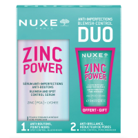 ZINC POWER Sérum Anti-Imperfections Anti-Boutons 30 ml + Fluide Matifiant Réducteur de Pores 15 ml Offert
