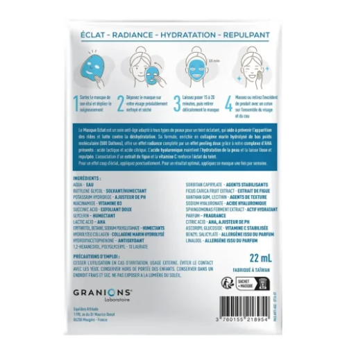 Masque éclat seconde peau anti-âge 1 Masque