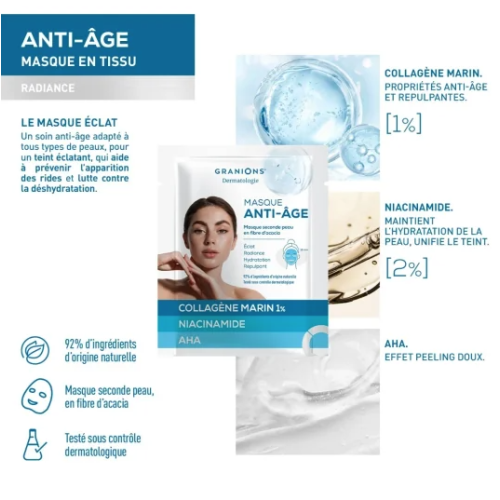 Masque éclat seconde peau anti-âge 1 Masque